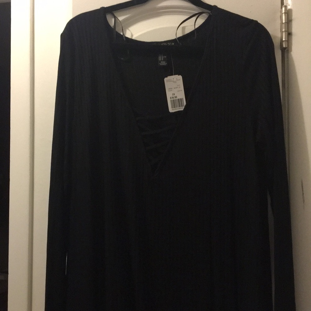 Long sleeve black dress